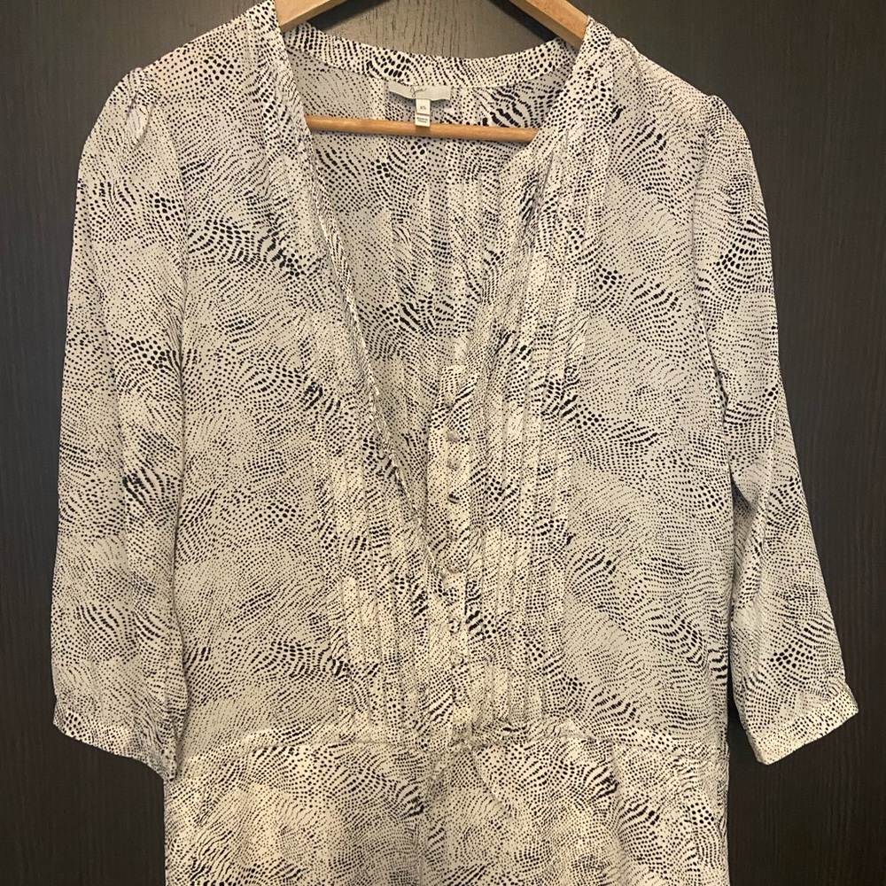 Joie Black and White Patterned Romper